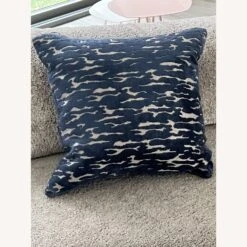 West Elm Velvet Blue Silver Pillow+Insert 20x20 -Home Furnishings Store 1500 1500 frame 0 10204