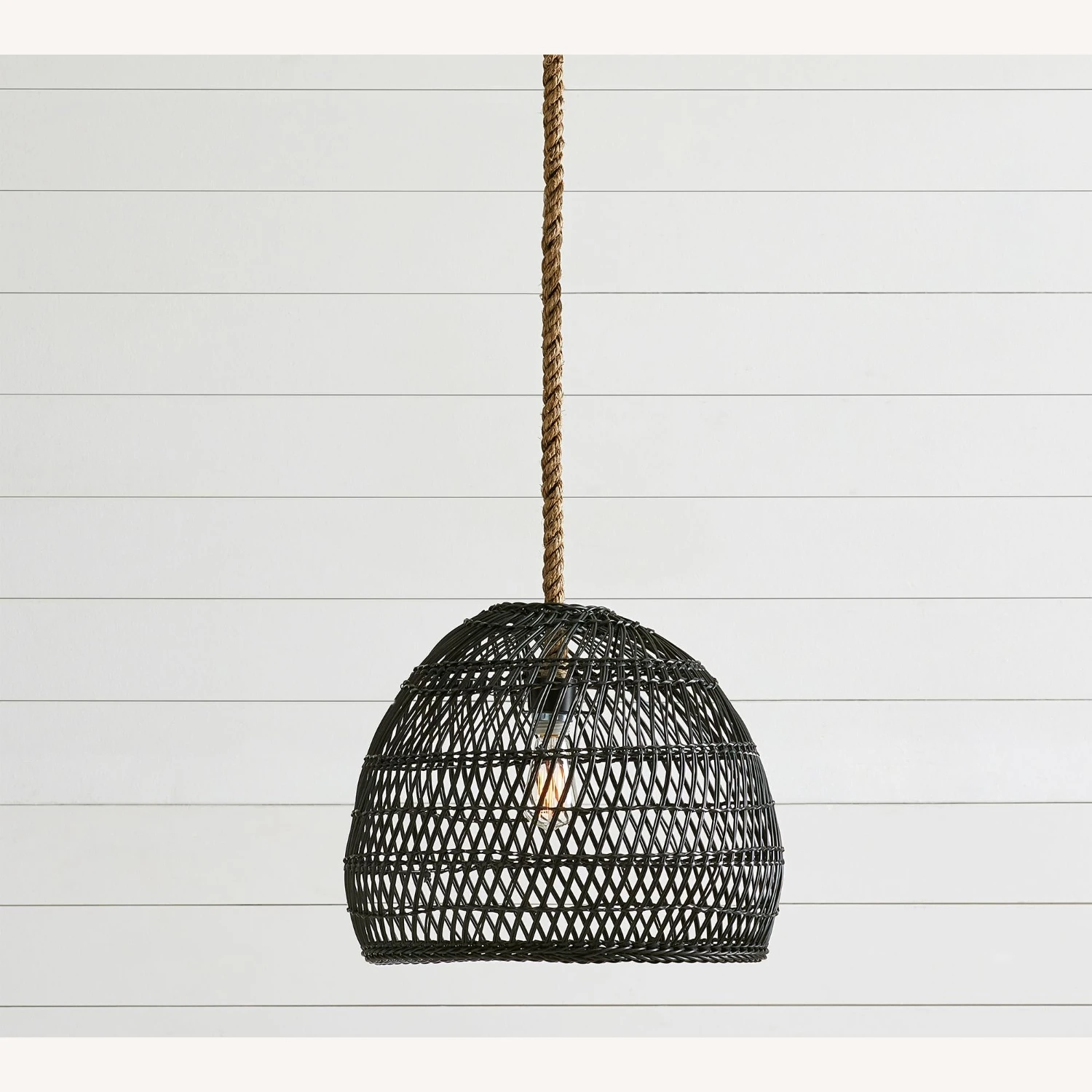 Pottery Barn Flora All-Weather Wicker Pendant 4 Pottery Barn Flora All-Weather Wicker Pendant - Image 2