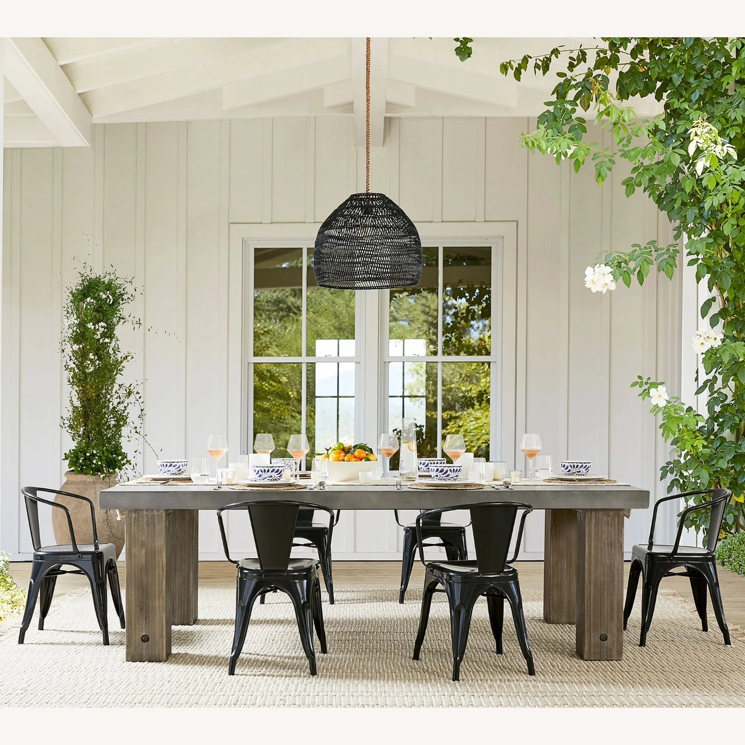 Pottery Barn Flora All-Weather Wicker Pendant 5 Pottery Barn Flora All-Weather Wicker Pendant - Image 3