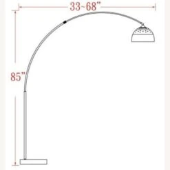 Other Arched Floor Lamp In Brushed Steel & Marble Base