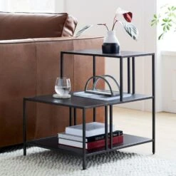 West Elm Profile Side Table, Dark Bronze -Home Furnishings Store 1500 1500 frame 0 1047