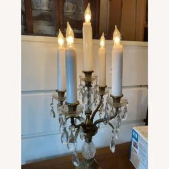 Antique 1940s Brass Crystal Glass Table Lamps -Home Furnishings Store 1500 1500 frame 0 10477