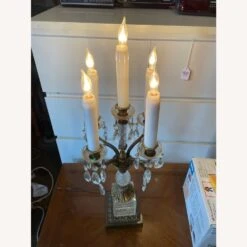 Antique 1940s Brass Crystal Glass Table Lamps -Home Furnishings Store 1500 1500 frame 0 10487