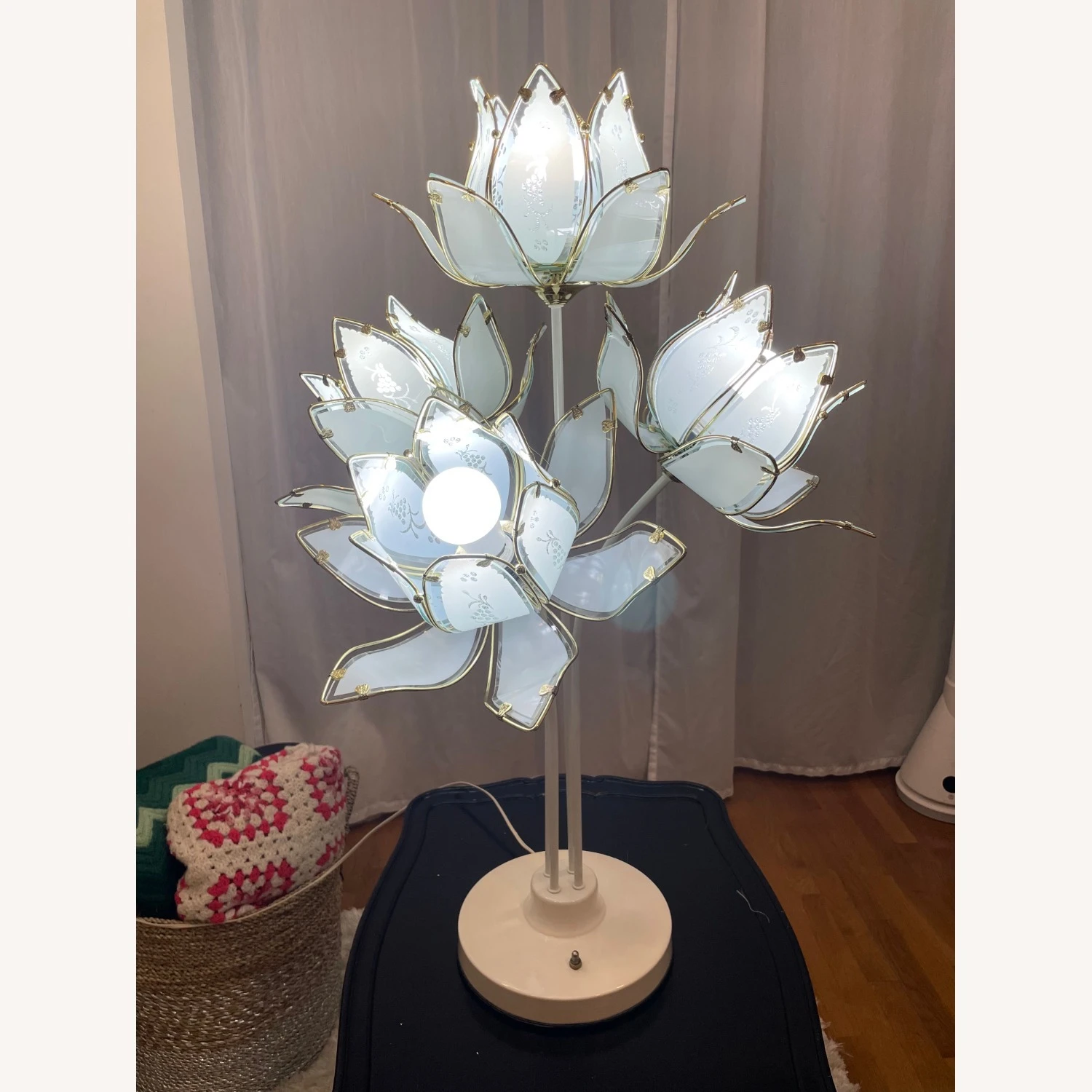 Vintage Lotus Flower Table Lamp 3 Vintage Lotus Flower Table Lamp