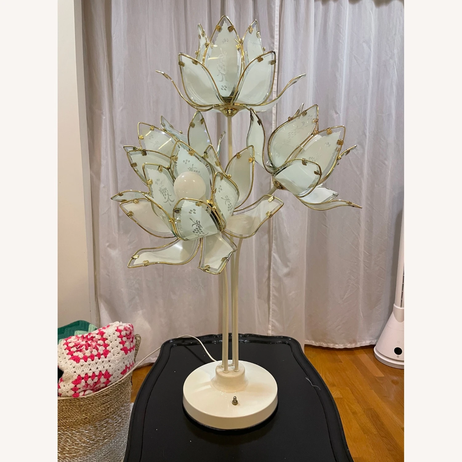 Vintage Lotus Flower Table Lamp 8 Vintage Lotus Flower Table Lamp - Image 6