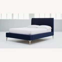 West Elm Ink Blue Andes Queen Bed Frame