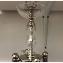 Inverted Four Arms Glass & Nickel Chandelier 14 Inverted Four Arms Glass & Nickel Chandelier -Home Furnishings Store 1500 1500 frame 0 10602