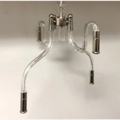 Inverted Four Arms Glass & Nickel Chandelier 16 Inverted Four Arms Glass & Nickel Chandelier -Home Furnishings Store 1500 1500 frame 0 10604