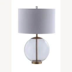 Other Table Lamp In Linen-Like White Drum Shade