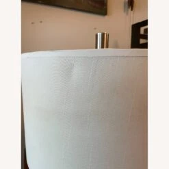 Other Metal & Linen Duel Bulb Stainless Base With Toggles