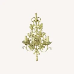 Hand-Crafted In Italy Gold Leaf Sconces (Pair) 10 Hand-Crafted In Italy Gold Leaf Sconces (Pair) -Home Furnishings Store 1500 1500 frame 0 10823