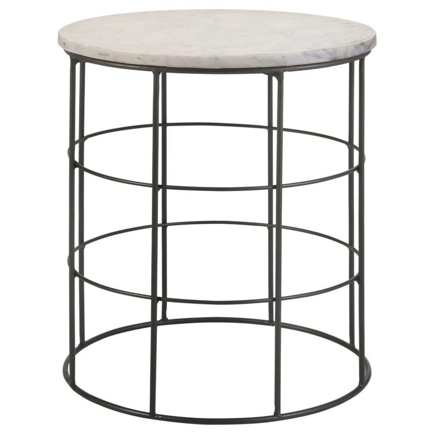 Other Accent Table In White & Gray Top With Gunmetal Base 9 Other Accent Table In White & Gray Top With Gunmetal Base - Image 7