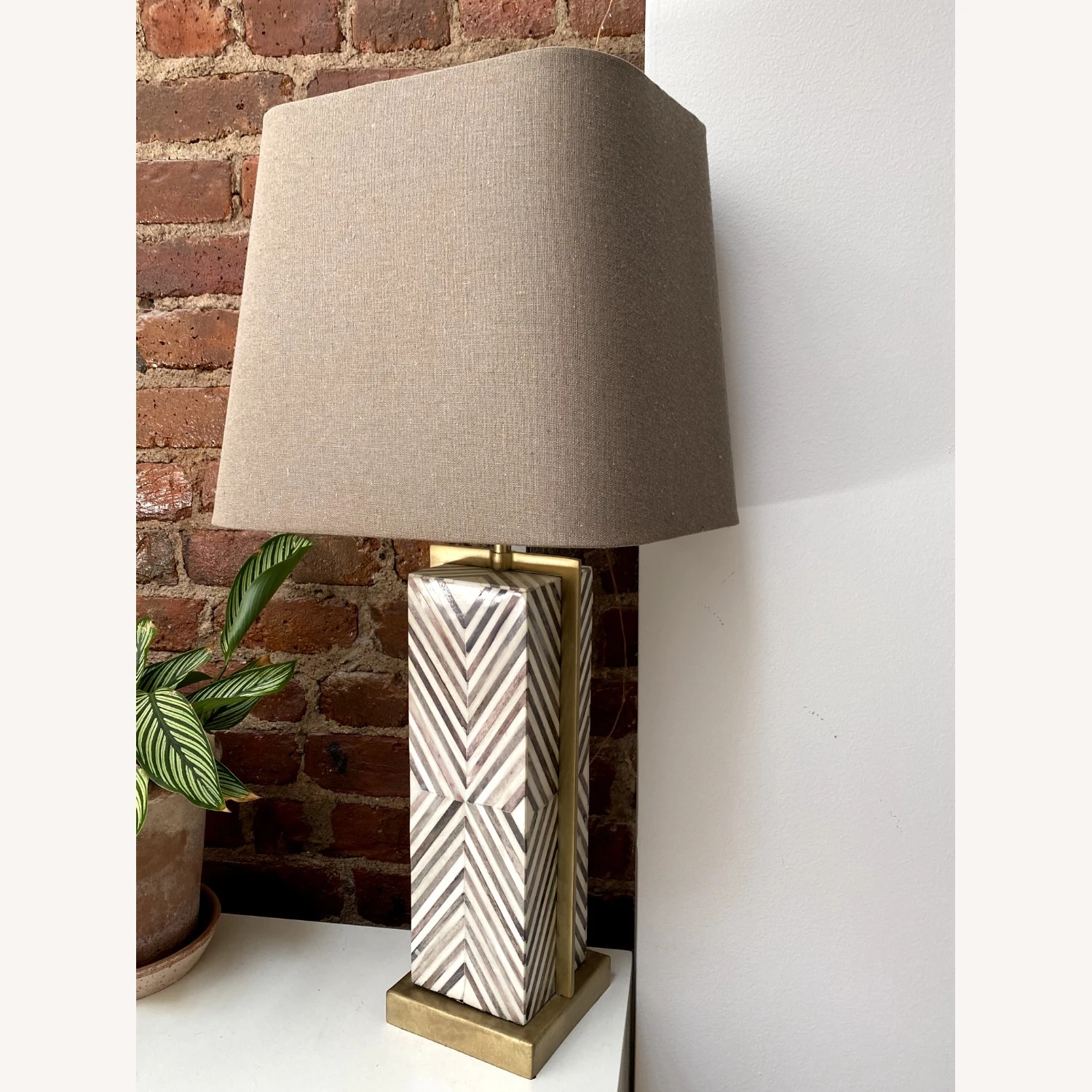Marble Grey West Elm Lamp With Shades 6 Marble Grey West Elm Lamp With Shades - Image 4