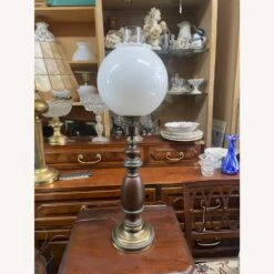 Vintage Gone With The Wind Brass & Wood Globe Lamp -Home Furnishings Store 1500 1500 frame 0 11165