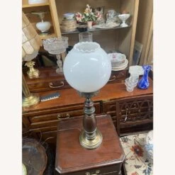 Vintage Gone With The Wind Brass & Wood Globe Lamp -Home Furnishings Store 1500 1500 frame 0 11166