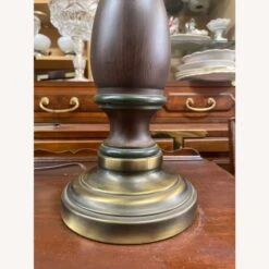 Vintage Gone With The Wind Brass & Wood Globe Lamp -Home Furnishings Store 1500 1500 frame 0 11171