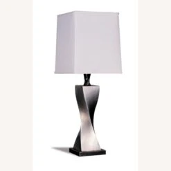 Other Table Lamp W/ Twisted Brick Design In Silver 9 Other Table Lamp W/ Twisted Brick Design In Silver -Home Furnishings Store 1500 1500 frame 0 11195