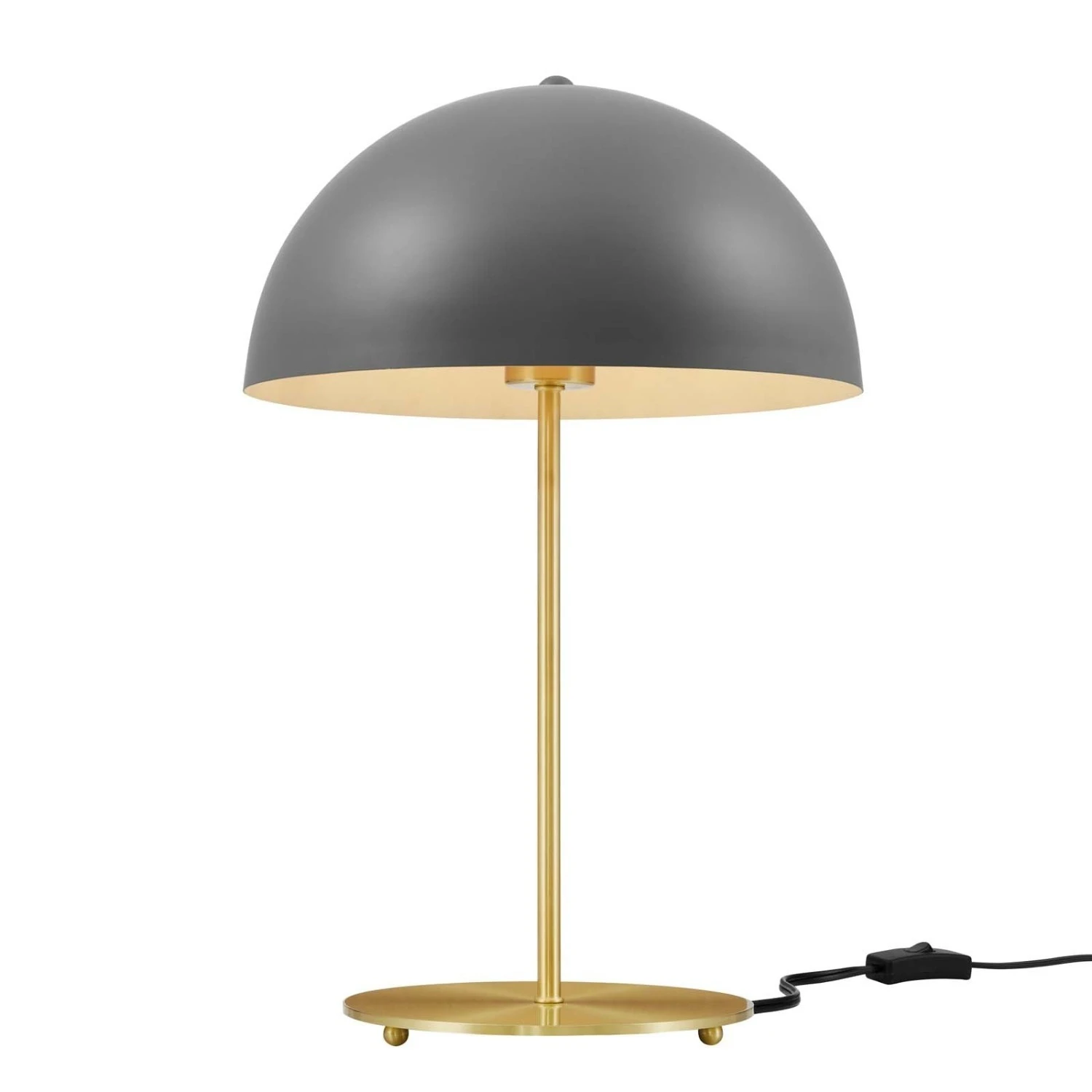 Other Gray Metal Dome Table Lamp 7 Other Gray Metal Dome Table Lamp - Image 5