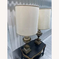 Pair Of Hollywood Regency Style Brass Stiffel Lamps