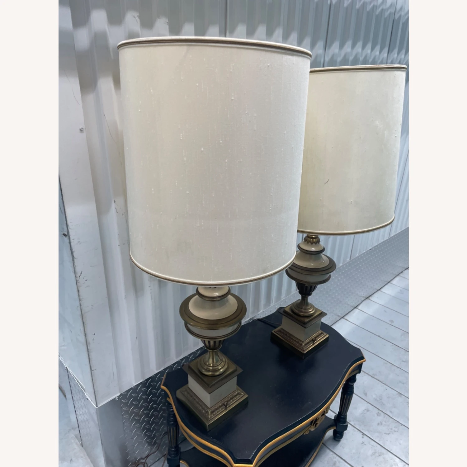 Pair Of Hollywood Regency Style Brass Stiffel Lamps 3 Pair Of Hollywood Regency Style Brass Stiffel Lamps