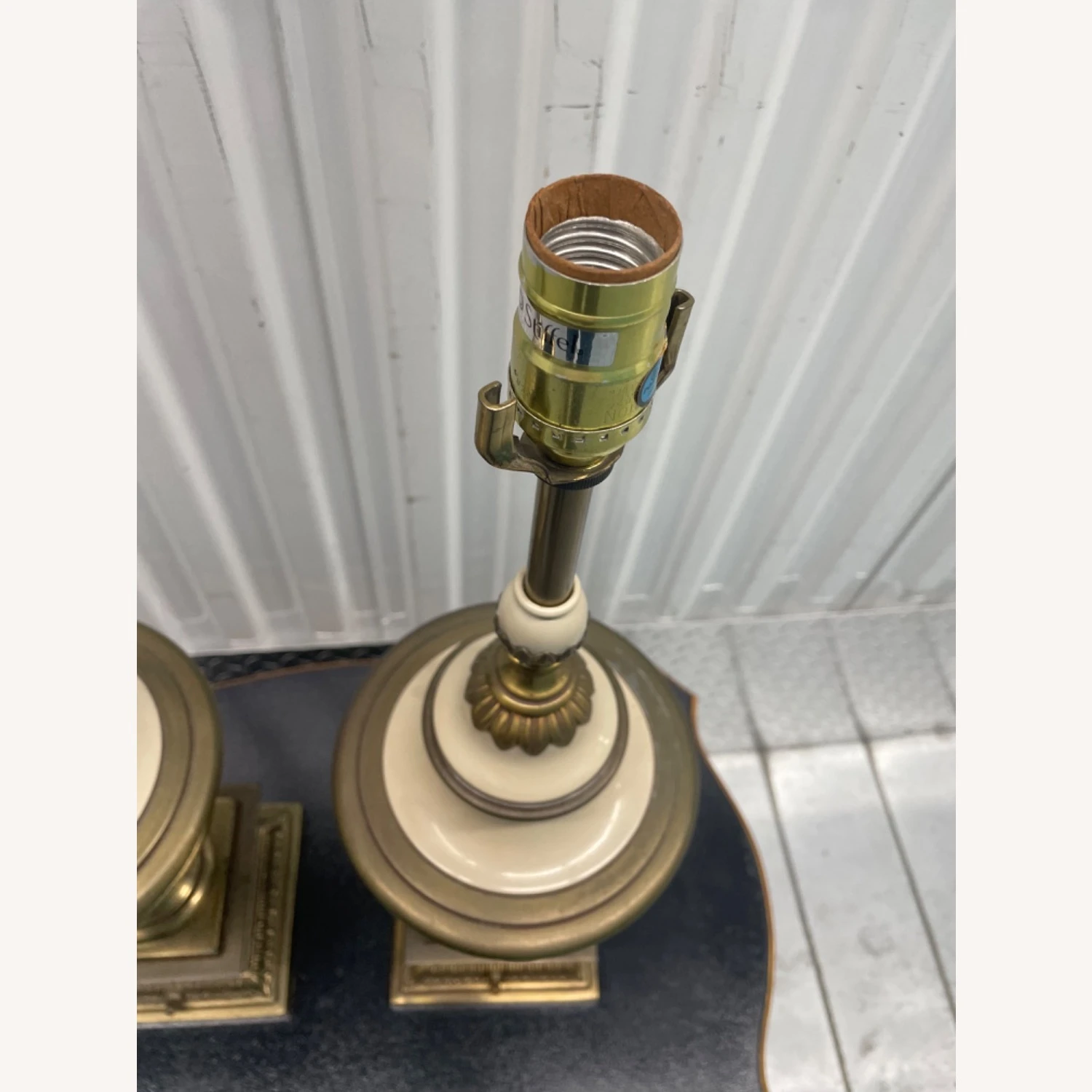 Pair Of Hollywood Regency Style Brass Stiffel Lamps 21 Pair Of Hollywood Regency Style Brass Stiffel Lamps - Image 19