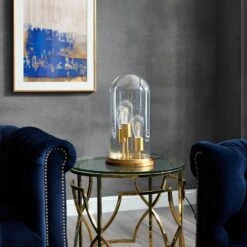 Other Table Lamp In Glass Bell Shade &Antique Brass Base -Home Furnishings Store 1500 1500 frame 0 11337