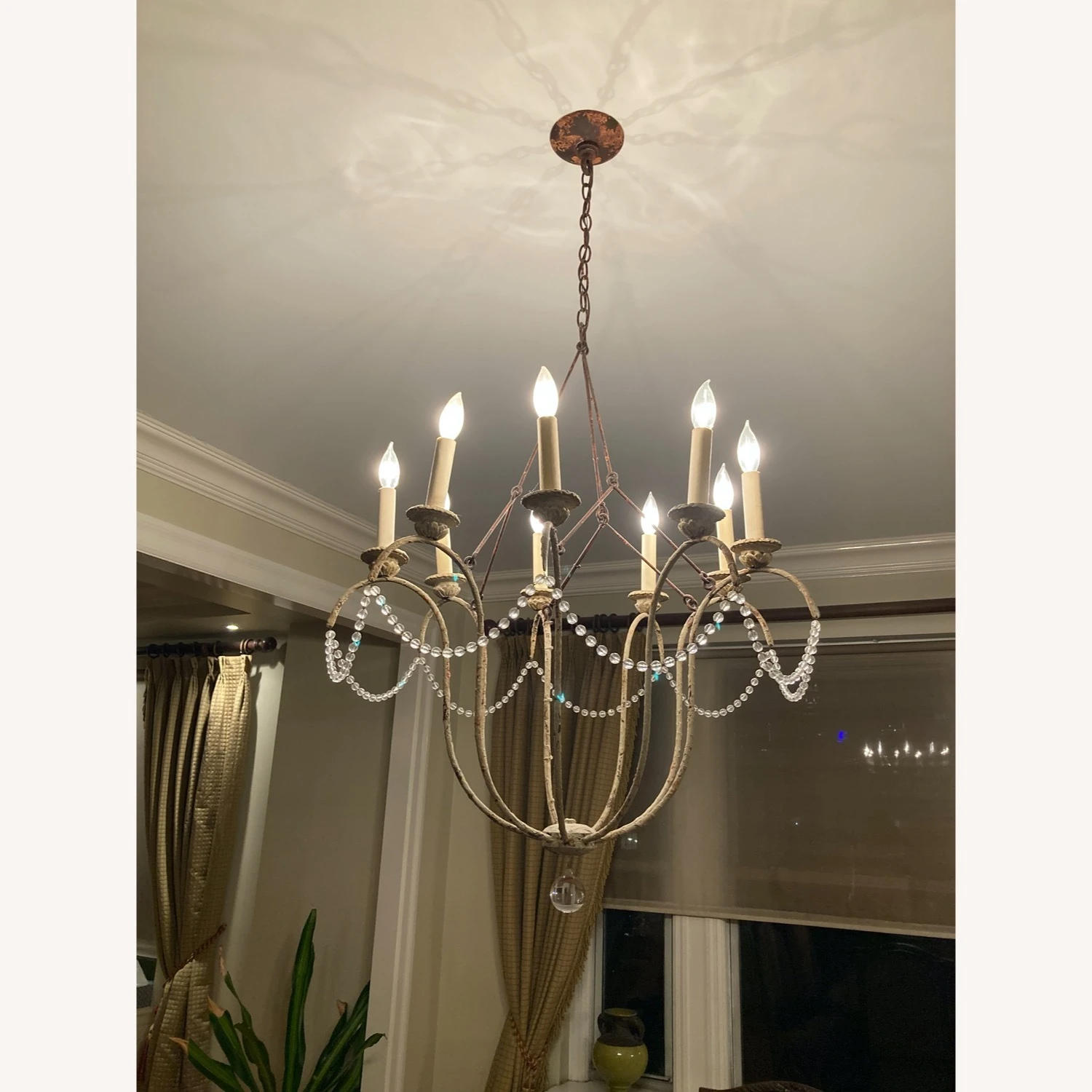 Traditional Iron And Crystal Chandelier 3 Traditional Iron And Crystal Chandelier