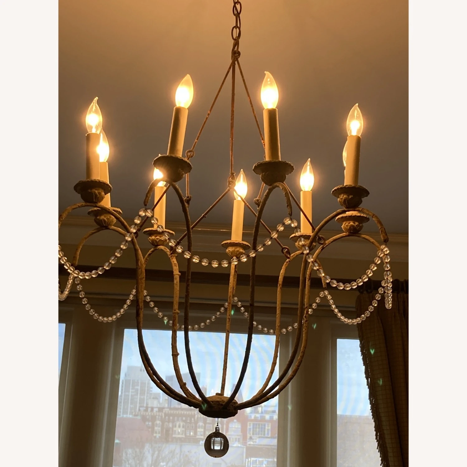 Traditional Iron And Crystal Chandelier 4 Traditional Iron And Crystal Chandelier - Image 2