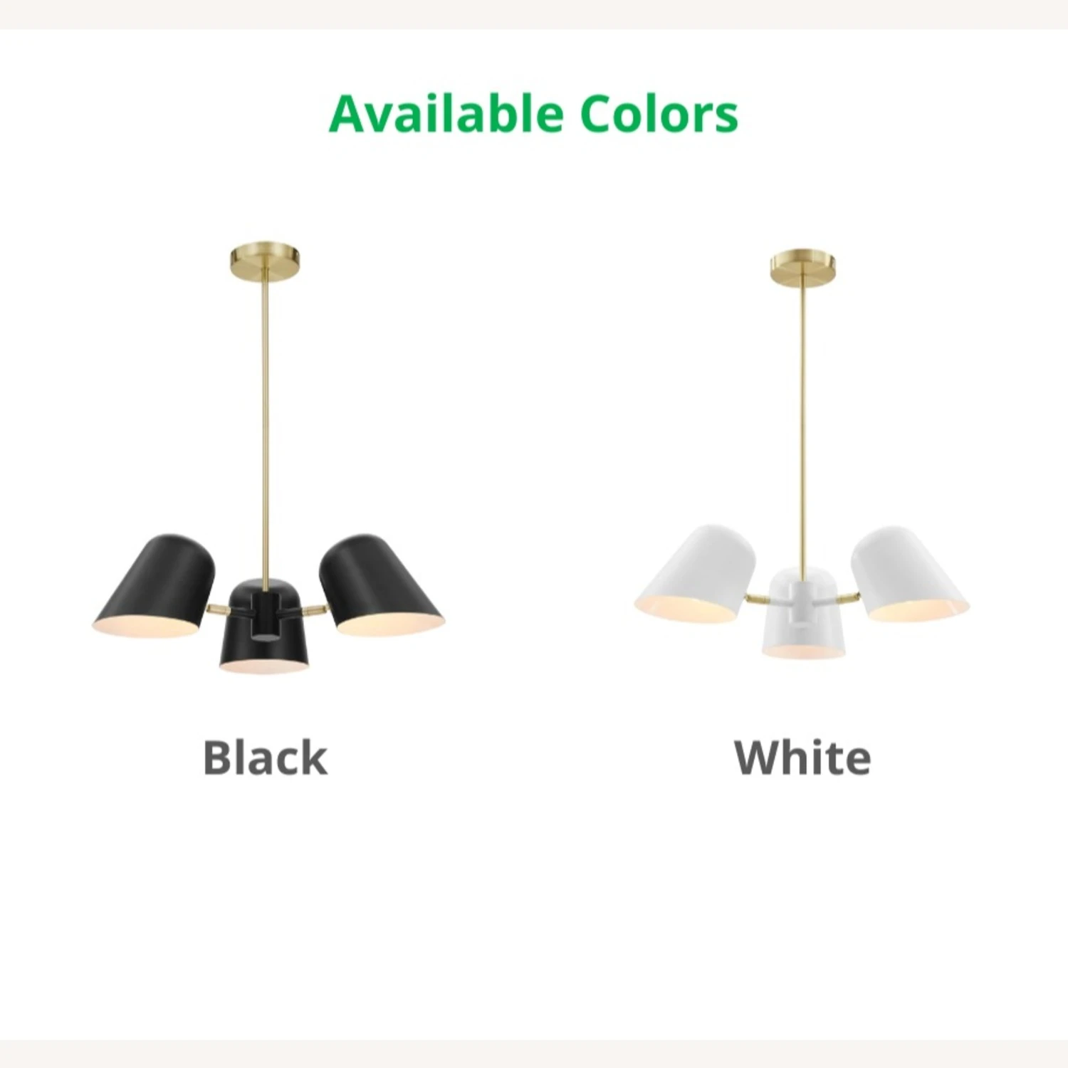 Other 3-Light Pendant Light In Black &Satin Brass Finish 8 Other 3-Light Pendant Light In Black &Satin Brass Finish - Image 6