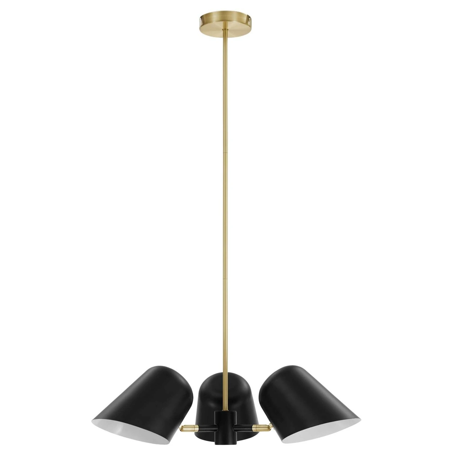 Other 3-Light Pendant Light In Black &Satin Brass Finish 10 Other 3-Light Pendant Light In Black &Satin Brass Finish - Image 8