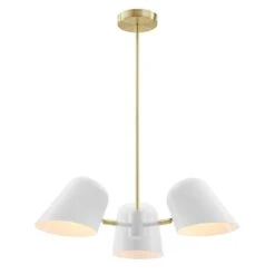 Other 3-Light Pendant Light In White&Satin Brass Canopy -Home Furnishings Store 1500 1500 frame 0 11409