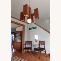 Vintage Mid Century Brutalist 5 Light Chandelier -Home Furnishings Store 1500 1500 frame 0 11417