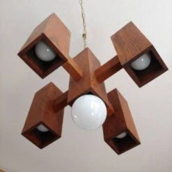 Vintage Mid Century Brutalist 5 Light Chandelier -Home Furnishings Store 1500 1500 frame 0 11425