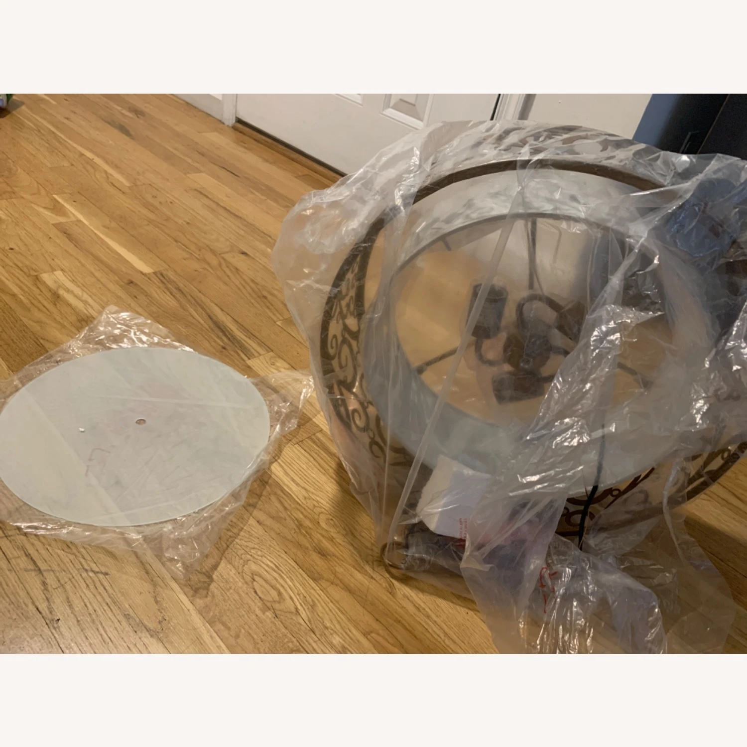 3-light Drum Gold Chandelier 8 3-light Drum Gold Chandelier - Image 6