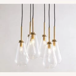 Pottery Barn Albany Glass & Metal Multi-Light Pendant -Home Furnishings Store 1500 1500 frame 0 11530