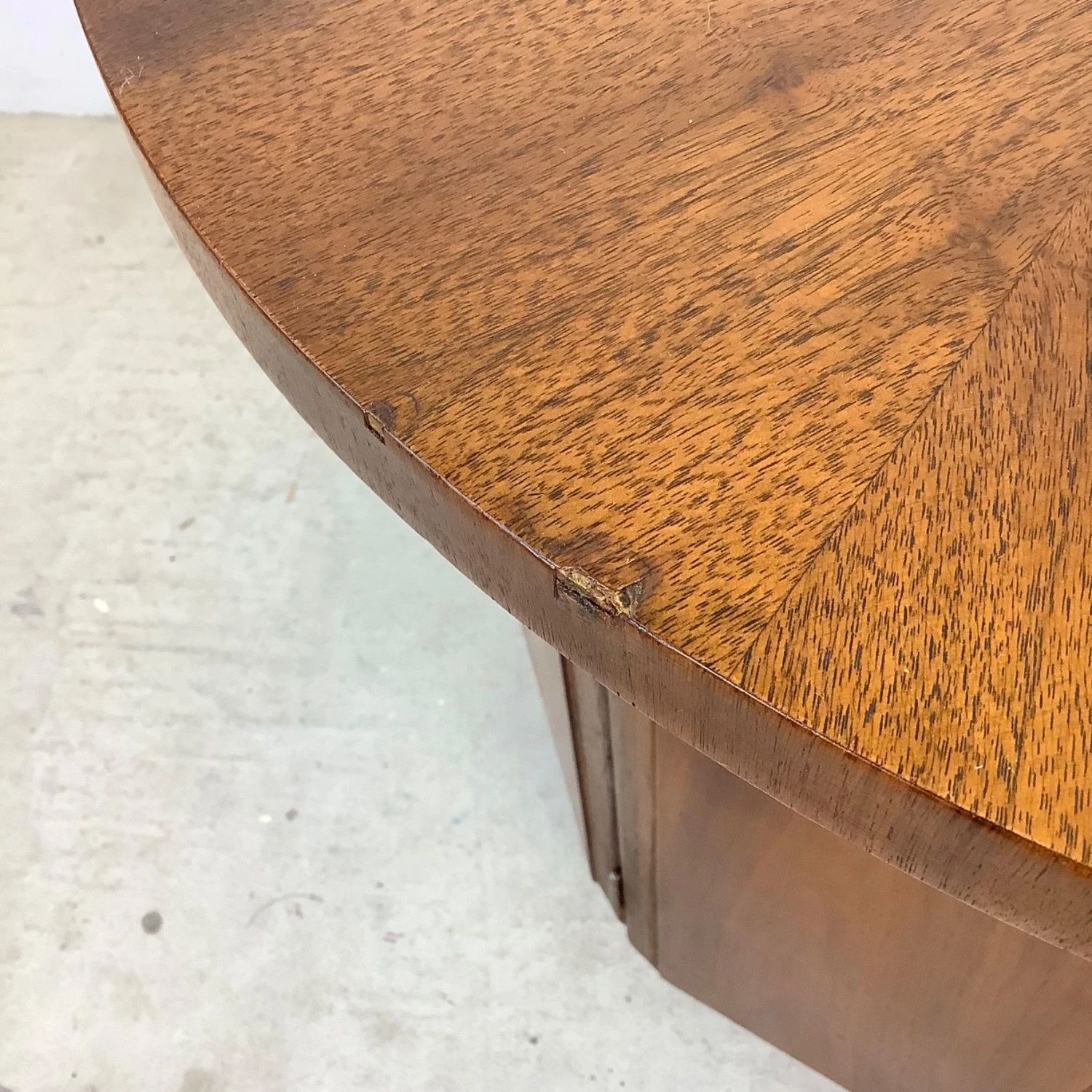 MCM Circular Walnut End Table Cabinet 16 MCM Circular Walnut End Table Cabinet - Image 14