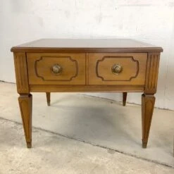 Pair Vintage Square End Tables With Single Drawer -Home Furnishings Store 1500 1500 frame 0 1239