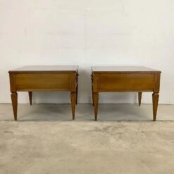 Pair Vintage Square End Tables With Single Drawer -Home Furnishings Store 1500 1500 frame 0 1244