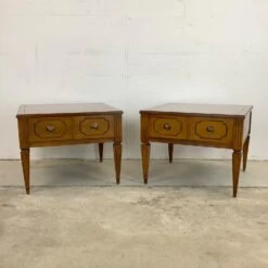 Pair Vintage Square End Tables With Single Drawer -Home Furnishings Store 1500 1500 frame 0 1246