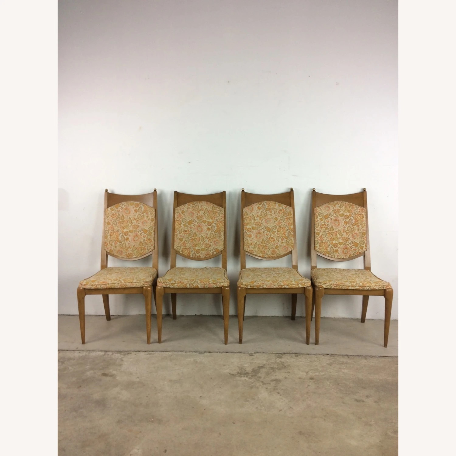 MCM Set Of 6 Dining Chairs With Vintage Upholstery 8 MCM Set Of 6 Dining Chairs With Vintage Upholstery - Image 6