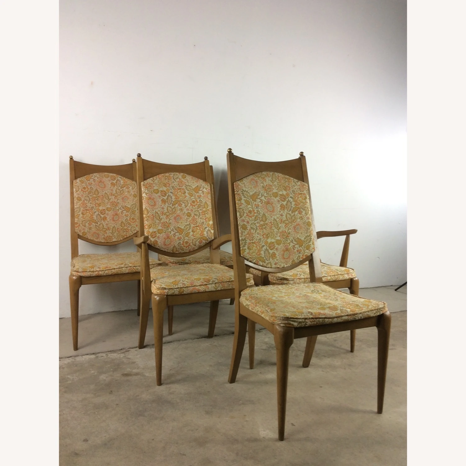 MCM Set Of 6 Dining Chairs With Vintage Upholstery 9 MCM Set Of 6 Dining Chairs With Vintage Upholstery - Image 7