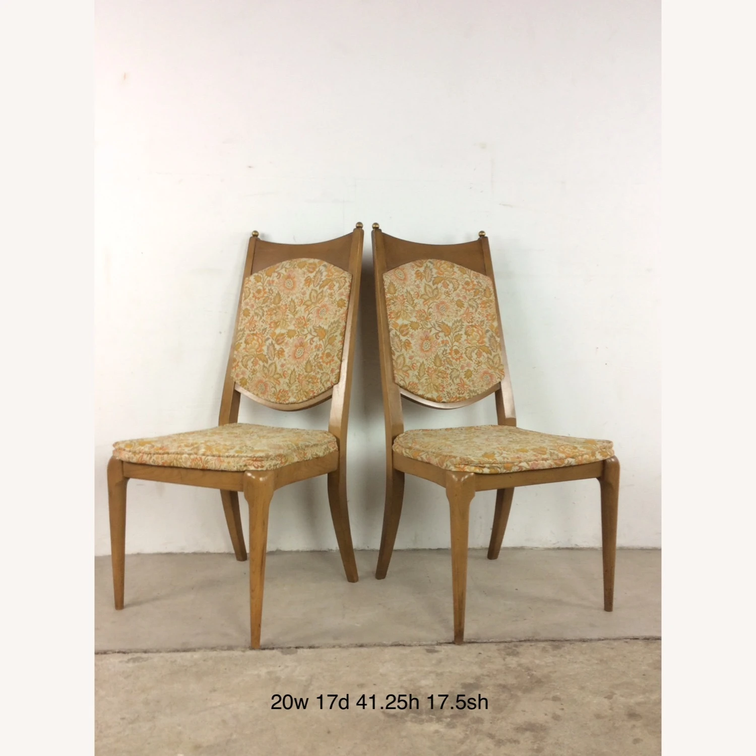 MCM Set Of 6 Dining Chairs With Vintage Upholstery 19 MCM Set Of 6 Dining Chairs With Vintage Upholstery - Image 17