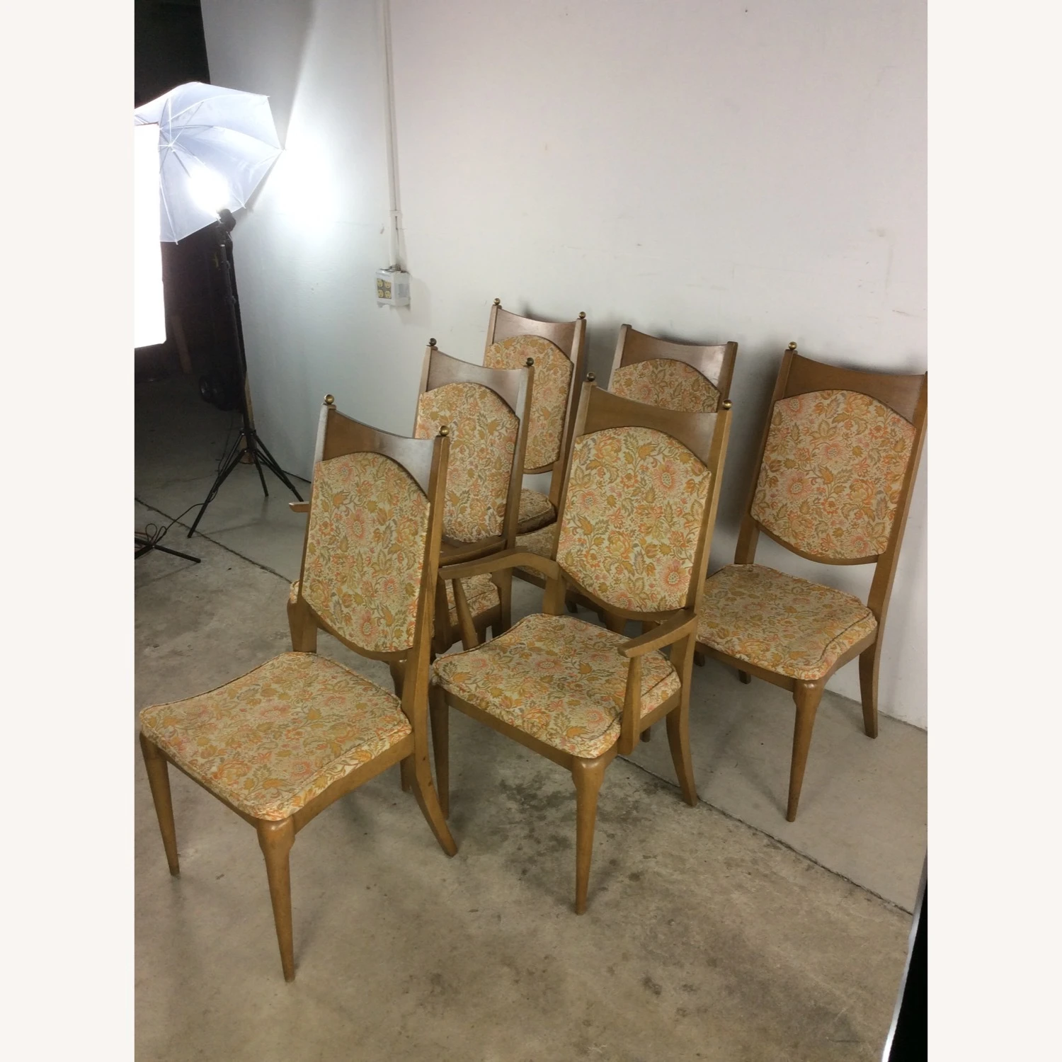 MCM Set Of 6 Dining Chairs With Vintage Upholstery 20 MCM Set Of 6 Dining Chairs With Vintage Upholstery - Image 18