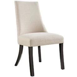 Other Dining Chair In Beige Fabric & Parawood Legs
