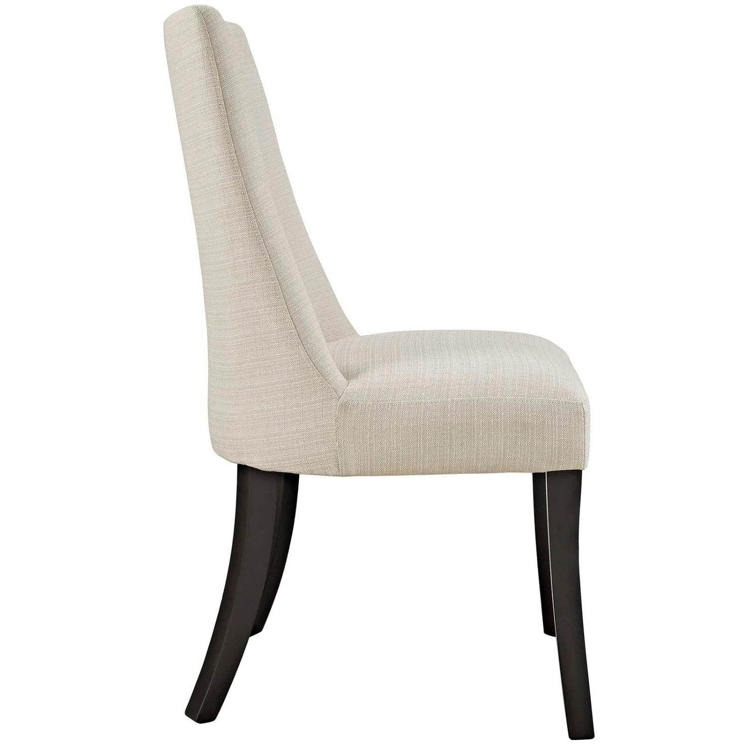 Other Dining Chair In Beige Fabric & Parawood Legs 4 Other Dining Chair In Beige Fabric & Parawood Legs - Image 2