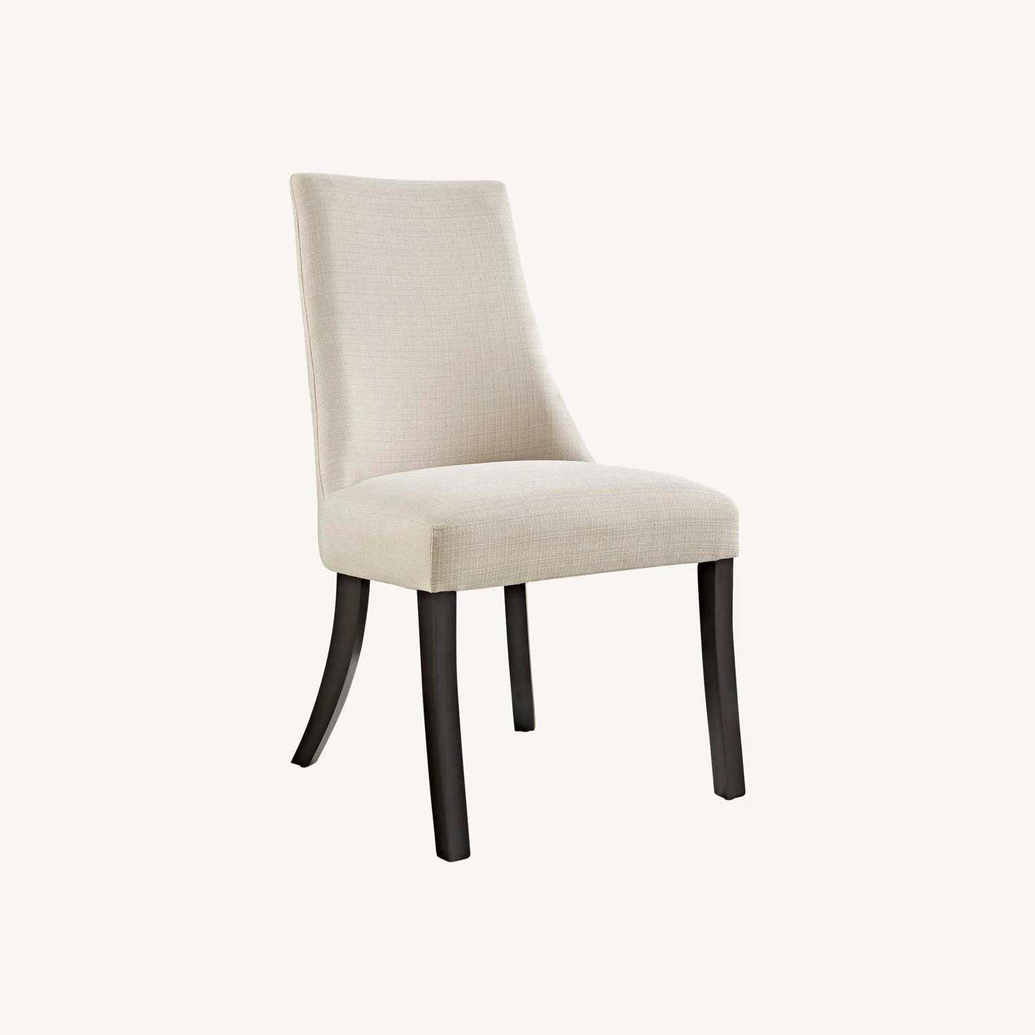 Other Dining Chair In Beige Fabric & Parawood Legs 5 Other Dining Chair In Beige Fabric & Parawood Legs - Image 3