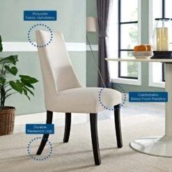 Other Dining Chair In Beige Fabric & Parawood Legs 13 Other Dining Chair In Beige Fabric & Parawood Legs -Home Furnishings Store 1500 1500 frame 0 1305