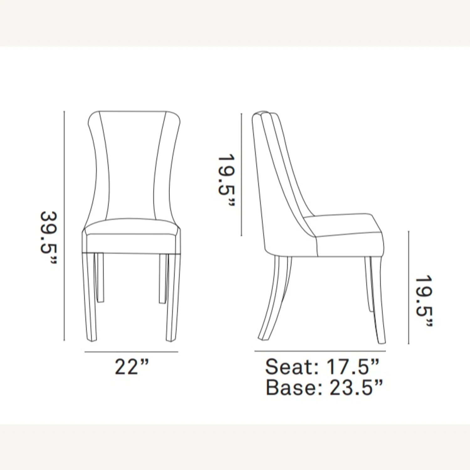 Other Dining Chair In Beige Fabric & Parawood Legs 9 Other Dining Chair In Beige Fabric & Parawood Legs - Image 7