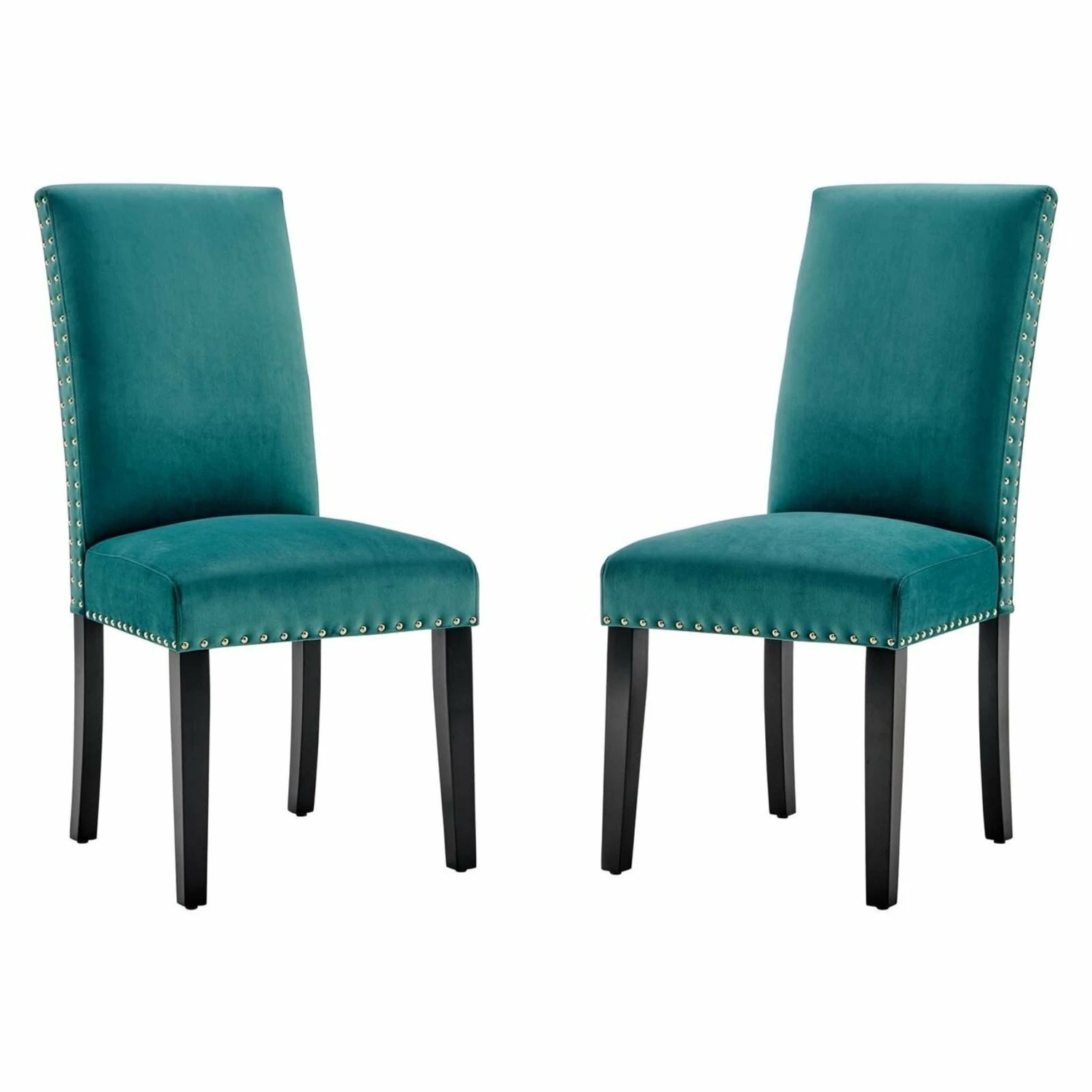 Other Dining Chair In Teal Velvet W/ High Back Design 9 Other Dining Chair In Teal Velvet W/ High Back Design - Image 7