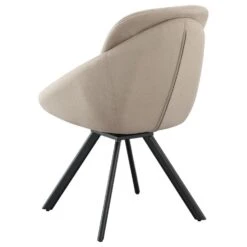 Other Side Chair In Beige Fabric W/ Orbital Seat